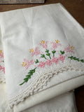 Vintage embroidered set pillow cases