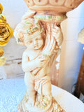 VINTAGE CHERUB ANTIQUE RARE PLANTER DECOR - 2 AVAILABLE