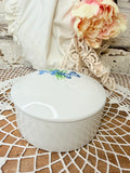VINTAGE HAND PAINTED BLUE BUTTERFLY DISH AND LID