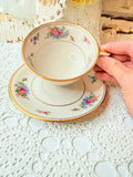 VINTAGE LAMBERTON IVORY CHINA CUP AND SAUCER