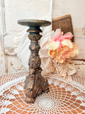 VINTAGE ORNATE FLORAL CANDLE HOLDER LARGE