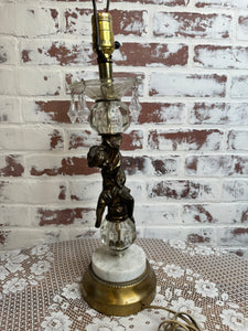 CAST METAL CHERUB TABLE LAMP - 2 AVAILABLE