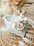 VINTAGE BIRDS OF A FEATHER 3D ROSE BOX AND LID