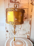 VINTAGE GOLD GILTED HANGING SWAG LAMP PLUG IN - 2 AVAILABLE
