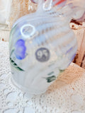 VINTAGE RARE FENTON HAND PAINTED PURPLE CREST VASE