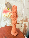 TERRACOTTA PRIMITIVE SANTA STATUETTE - 3 AVAILABLE