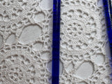SET OF 3 VINTAGE COBALT BLUE GLASS BAR STIRRERS NYC RESTAURANTS