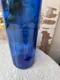 VINTAGE COBALT BLUE LARGE BOTTLE
