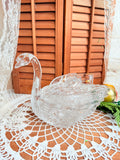 VINTAGE GLASS AMAZING SWAN BOWL