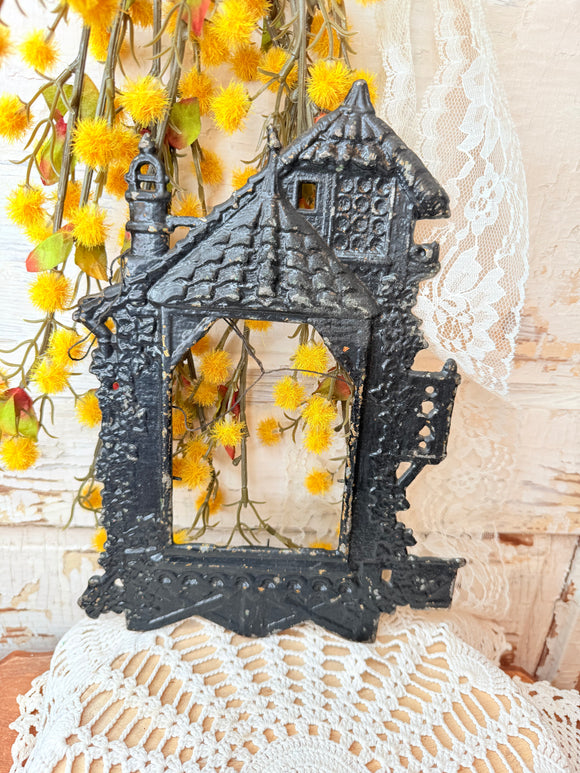 IRON VINTAGE VICTORIAN HOUSE FRAME DECOR - 2 AVAILABLE