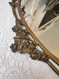 ANTIQUE GOLD METAL WALL MIRROR