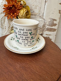 VINTAGE  IRELAND POTTERY CUP AND SAUCER SET