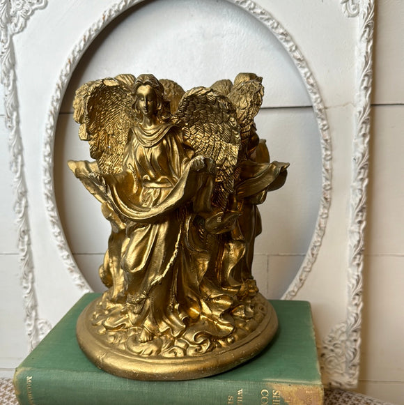 GOLDEN ANGEL CANDLE HOLDER