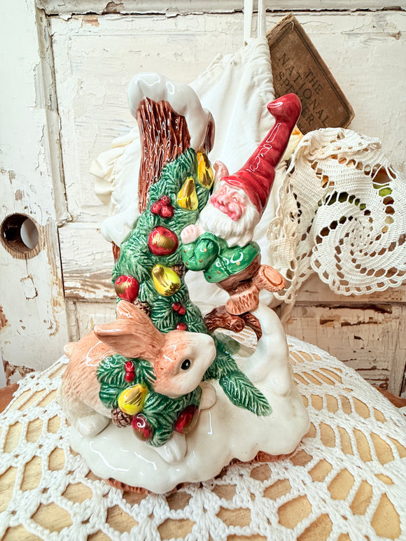 FITZ AND FLOYD ELF CANDLE HOLDER # 1