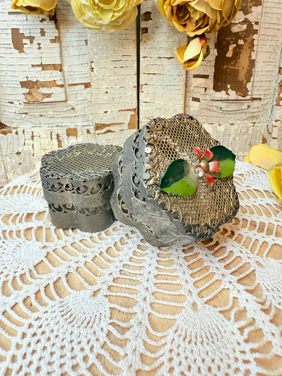 VINTAGE MESH NESTING TRINKET BOXES