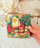 VINTAGE SANTA BLOCK DECOR REVERSIBLE