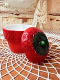 VINTAGE HAZEL ATLAS STRAWBERRY JAR