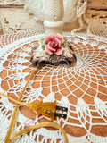 CAPODIMONTE VINTAGE ROSE LAMP - 2 AVAILABLE