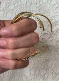 VINTAGE GOLD “LOVE ME MORE” BRACELET CUFF SET