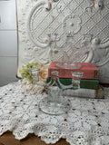 CRYSTAL GLASS VINTAGE DETAILED CANDELABRA - 2 AVAILABLE