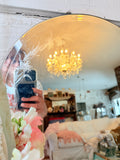 ANTIQUE XL ETCHED VANITY DRESSER MIRROR