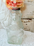 VINTAGE GLASS BEAR JAR