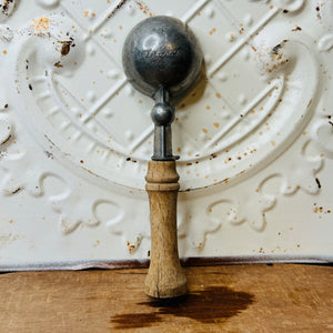 ANTIQUE ICE CREAM SCOOP - WOODEN