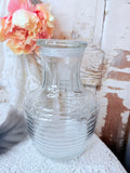 VINTAGE BEEHIVE GLASS PITCHER