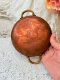 ANTIQUE FRENCH COPPER AND BRASS GRATIN PAN