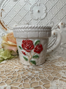 FLORAL ROSE VINTAGE PLANTER