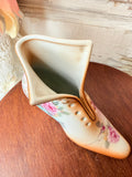 RARE PRUSSIA FLORAL PORCELAIN VICTORIAN SHOE - 2 AVAILABLE