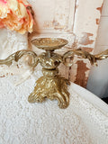 VINTAGE XL BRASS ROCOCO ITALY CANDELABRA