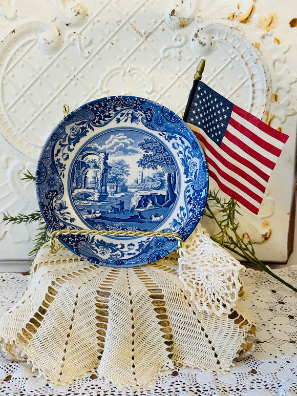 MADE IN ITALY SPODE BLUE AND WHITE TOILE STYLE ITALY BOWL