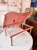 VINTAGE MID CENTURY PINK WOOD FOLDING BED TRAY