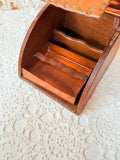 ANTIQUE WOOD AND COPPER BUN WARMER