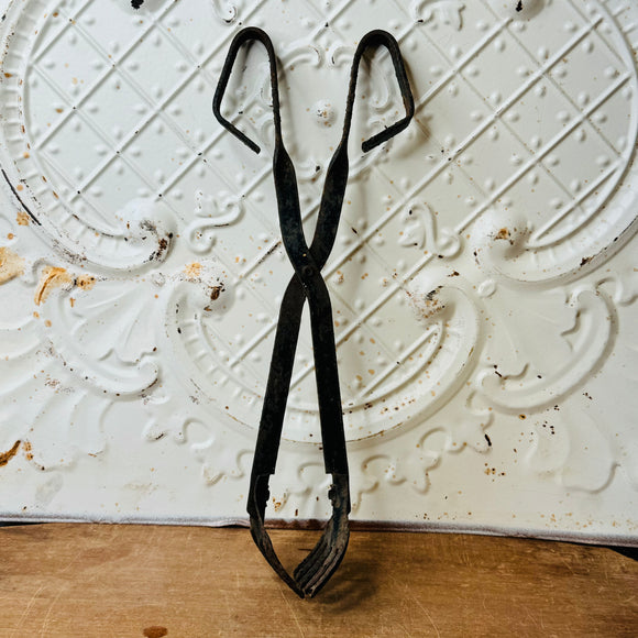 LARGE CAST IRON VINTAGE ICE BLOCK TONGS