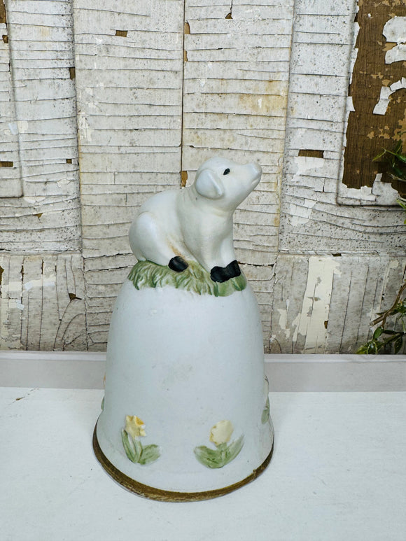 CERAMIC VINTAGE BELL - PIG