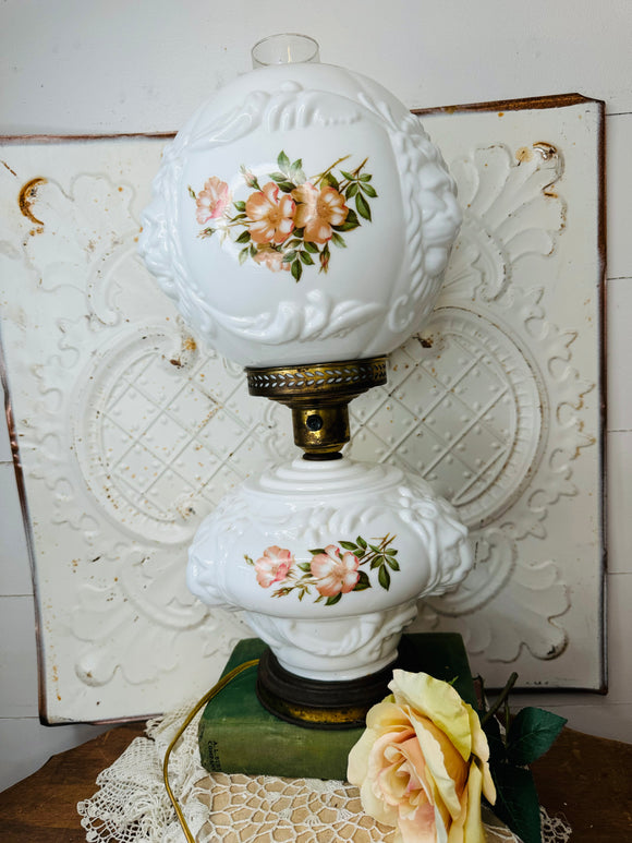 XXL ORNATE GONE WITH THE WIND STYLE FLORAL LAMP