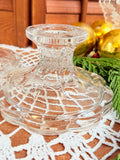 SET OF 2 CRYSTAL GLASS CANDLE HOLDERS