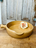 VINTAGE CLAY 1 HANDLE CASSEROLE DISH RARE
