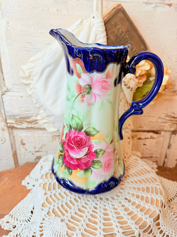 ANTIQUE PORCELAIN TALL PITCHER