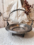 VINTAGE SILVER BRIDES BASKET