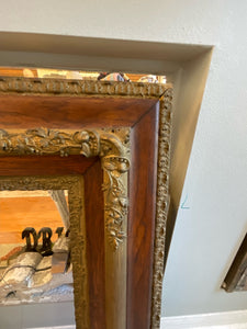 ORNATE ONE OF A KIND ANTIQUE CARVED WOOD XL FRAME