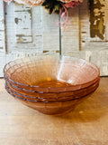 SET OF 2 EXTRA RARE PATTER STRAWBERRY DEPRESSION PINK BOWLS - 2 SETS AVAILABLE