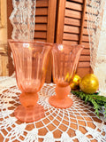 SET OF 2 VINTAGE FOSTORIA PINK GOBLETS - 4 SETS AVAILABLE