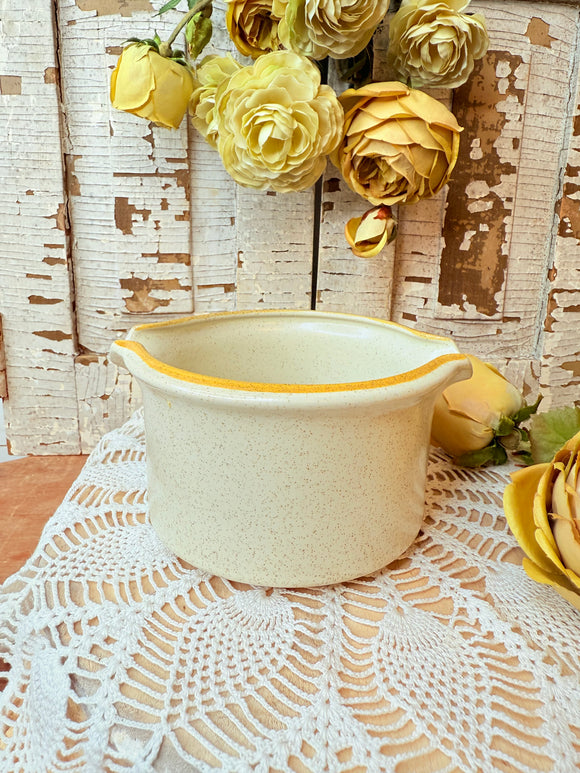 VINTAGE STONEWARE GARDEN HARVEST CROCK