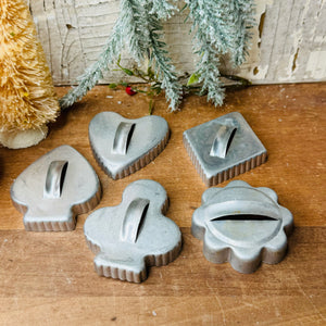 SET OF 5 VINTAGE COOKIE CUTTERS