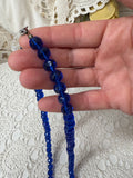 VINTAGE COBALT BLUE BEADED NECKLACE