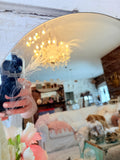 ANTIQUE XL ETCHED VANITY DRESSER MIRROR