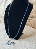 VINTAGE ROSARY - BLUE BEADS
